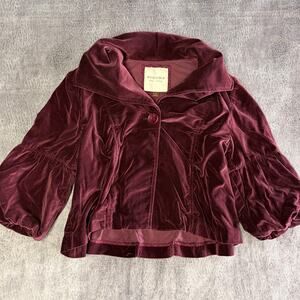 Sonoma Velvet Bubble Sleeve Crop Jacket